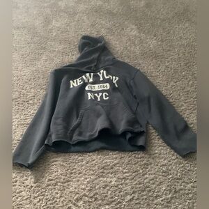 New York cropped hoodie